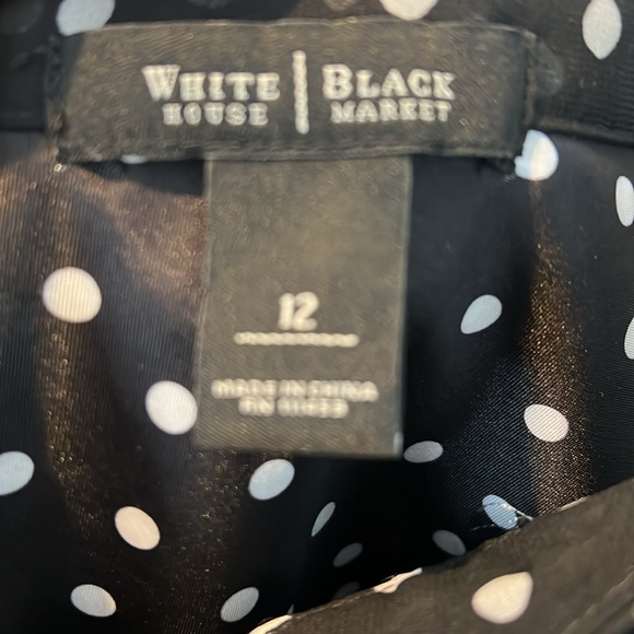 White House black market one shoulder polka dot dress - Picture 3 of 3
